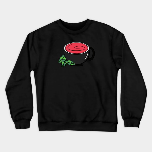 Raspberry Tea Crewneck Sweatshirt by Kelly Louise Art